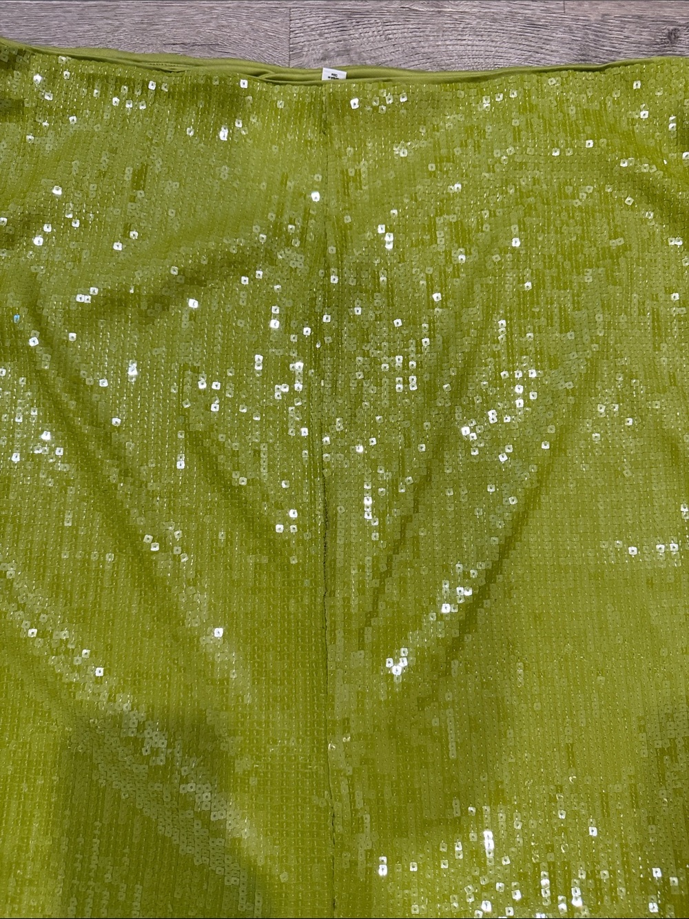 Addition Elle Chartreuse Sequin Midi Skirt + Top Set - Picture 11 of 13